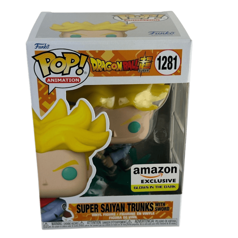 Funko Pop! Animation Dragon Ball Z Super Saiyan Trunks with Sword GITD Amazon Exclusive Figure #1281